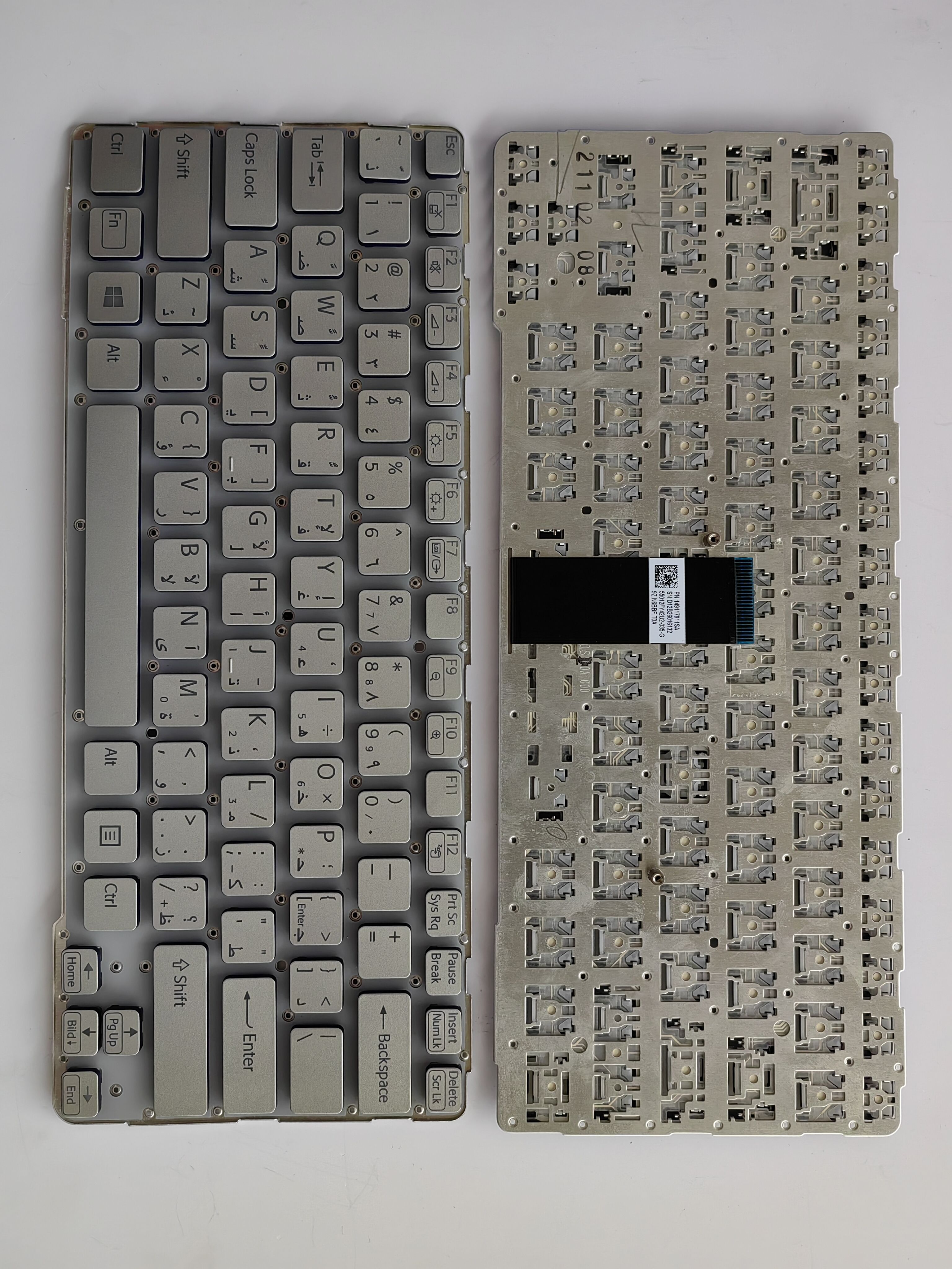 Picture of New Replacement Laptop Keyboard For SONY SVE14A SILVER FRAME SILVER Purple Side AR Layout